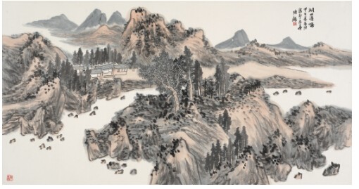 书画名家陈龙的山水艺术
