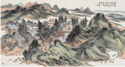 书画名家陈龙的山水艺术