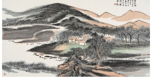 书画名家陈龙的山水艺术