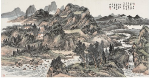书画名家陈龙的山水艺术