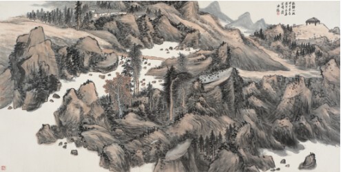 书画名家陈龙的山水艺术