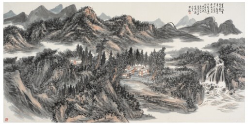 书画名家陈龙的山水艺术