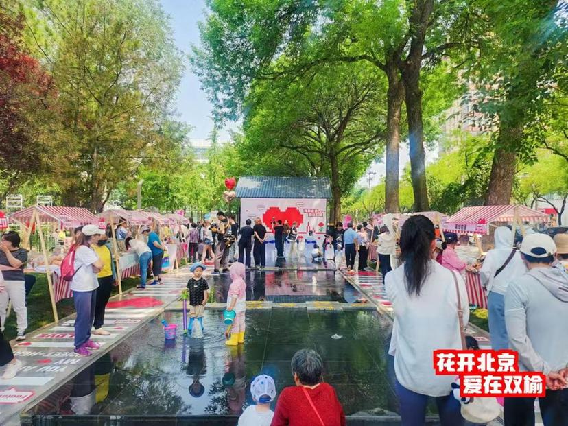 北京市海淀区双榆树公园举办“花开北京·爱在双榆”520主题活动