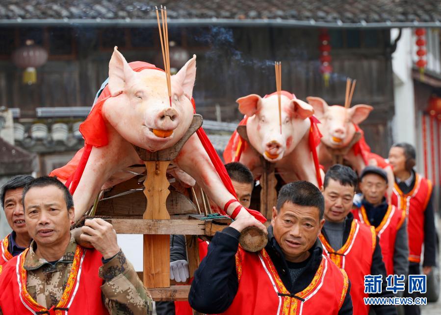 浙江景宁：非遗抢猪节 欢乐庆丰年