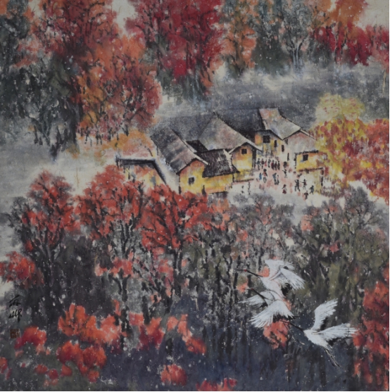 郭丙州中国画作品暨檀香精雕藏品展在山东高密举办