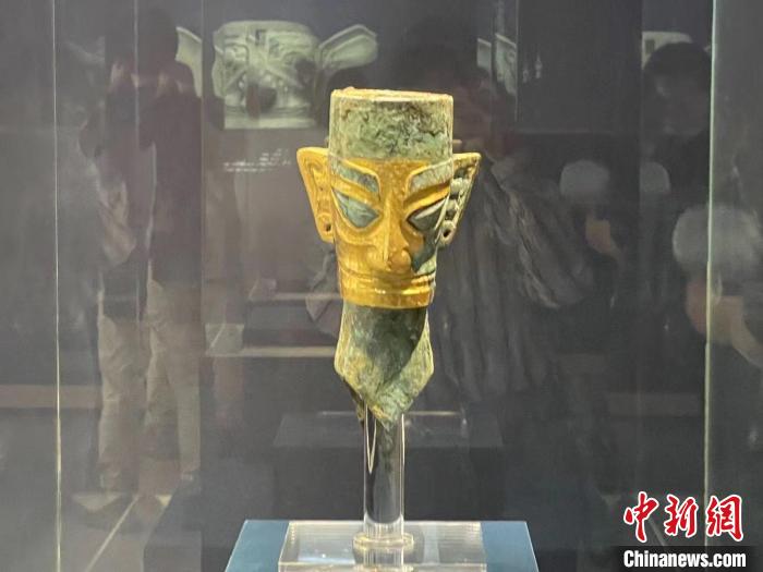 三星堆文物浙江展出含黄金面具和青铜人头像