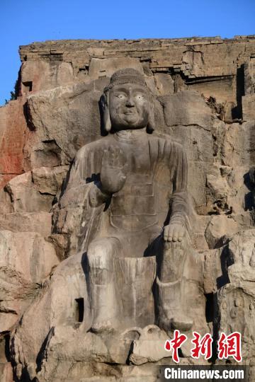 此次发现的主尊大佛像。　山西省考古研究院提供