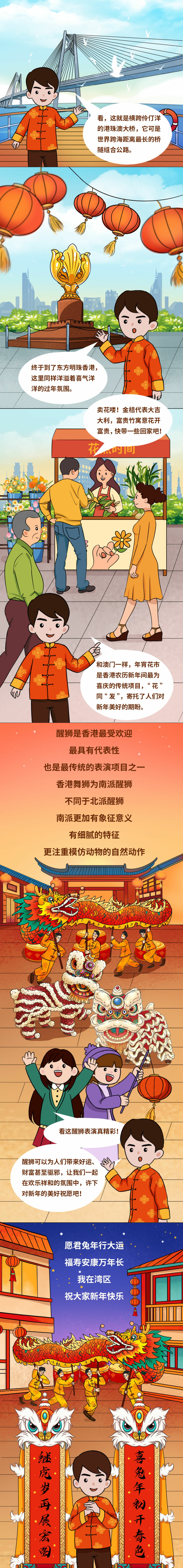 【网罗中国节】长图丨小明的春节纪行，带你感受湾别离样年味