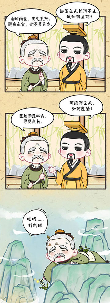 黄帝天团系列漫画③ | 问答鼻祖岐伯为何闪了一下腰?