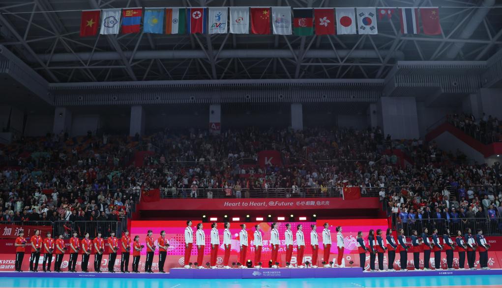 杭州亚运会女子排球中国队夺冠