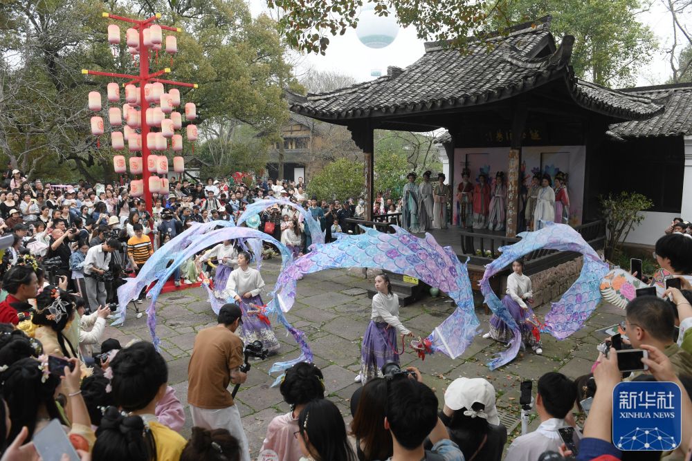 浙江杭州：西溪湿地花朝节开启 再现传统水乡习俗
