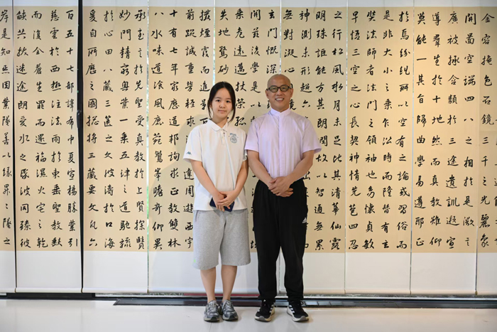 书法美术进校园 北京十一学校举办萧元书法展