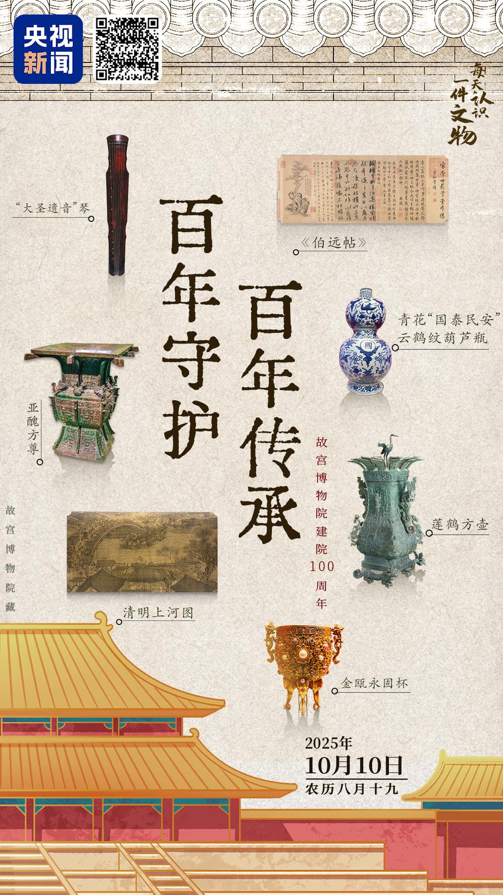 文化中国行·文博日历丨百年守护百年传承 故宫重磅文物中的文脉华光