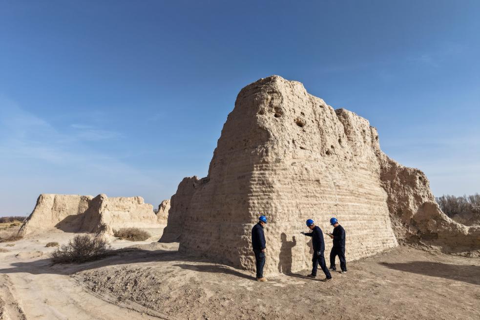 甘肃瓜州破城子遗址完成保护修缮