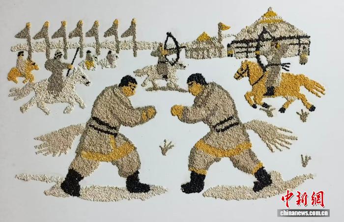 敖汉小米粒开出“艺术之花”：粟香在指尖绽放