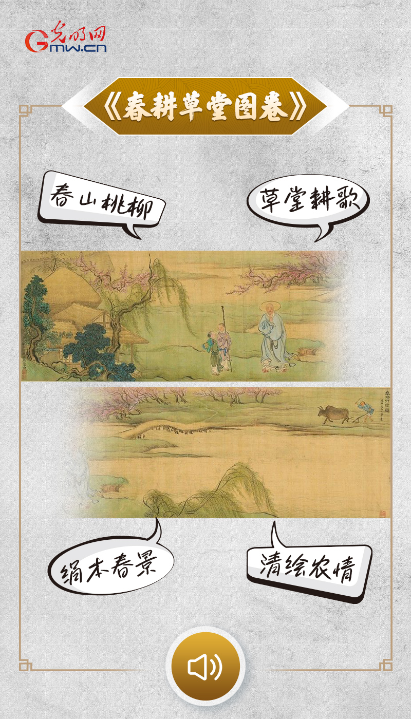 “文物会说话”有声海报｜桃柳春烟里，草堂耕歌长