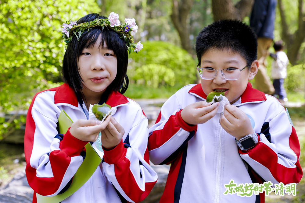 编柳环、吃青团……北京百余市民沉浸式感受清明文化魅力