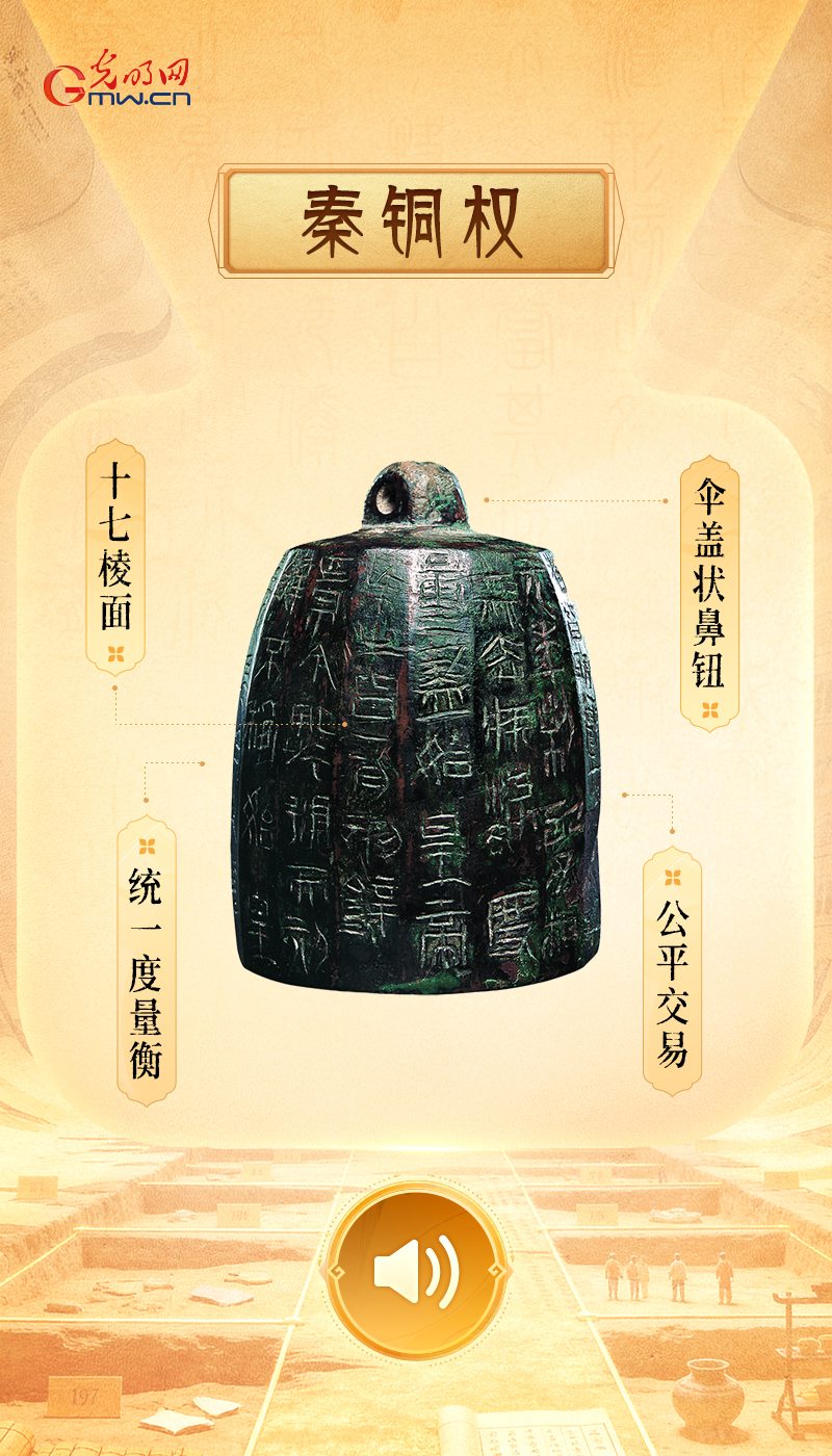 “文物会说话”有声海报|一器一物,铸就中华文明道德风尚 秦铜权