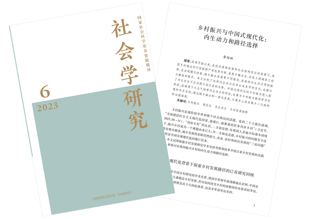 一等奖：《乡村振兴与中国式现代化：内生动力和路径选择》（论文）