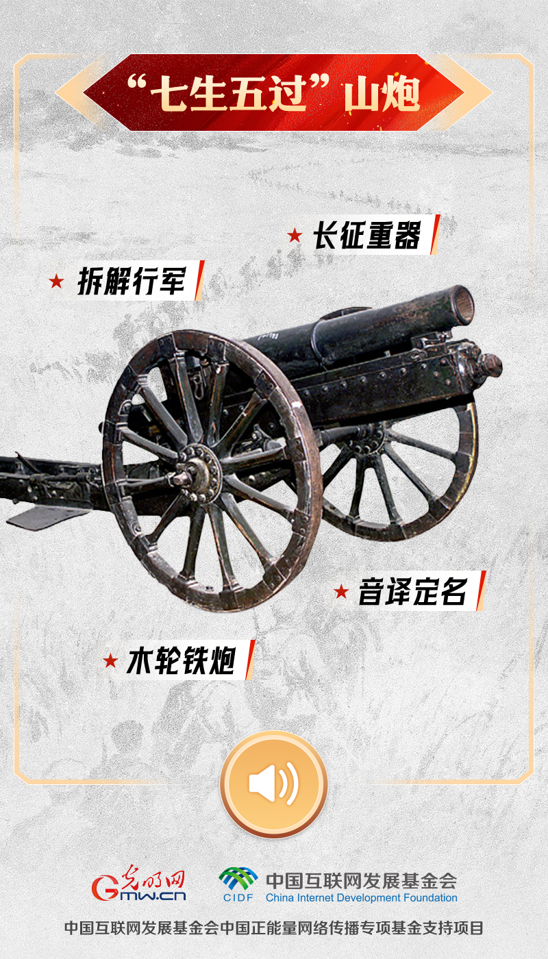 “文物会说话”有声海报|一门功勋山炮,一段万里长征的峥嵘岁月 “七生五过”山炮