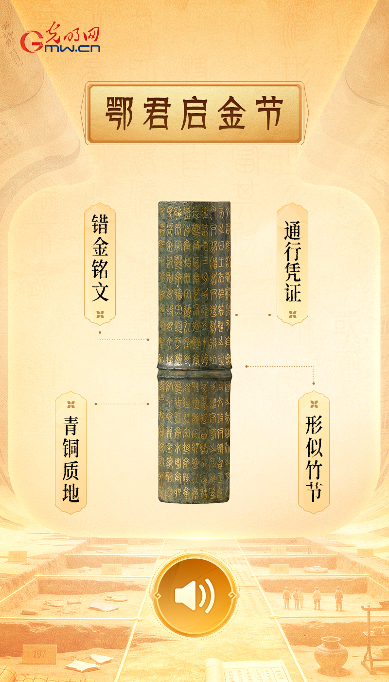 “文物会说话”有声海报|我是长江上最早的免税通行证 鄂君启金节