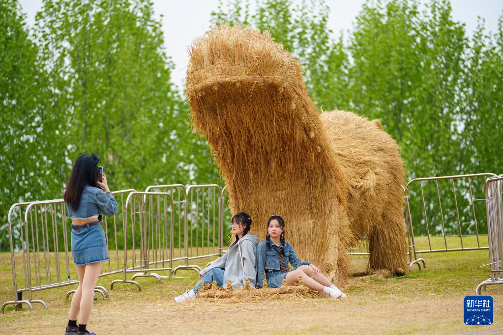 江西南昌：与“稻草人”共享春光