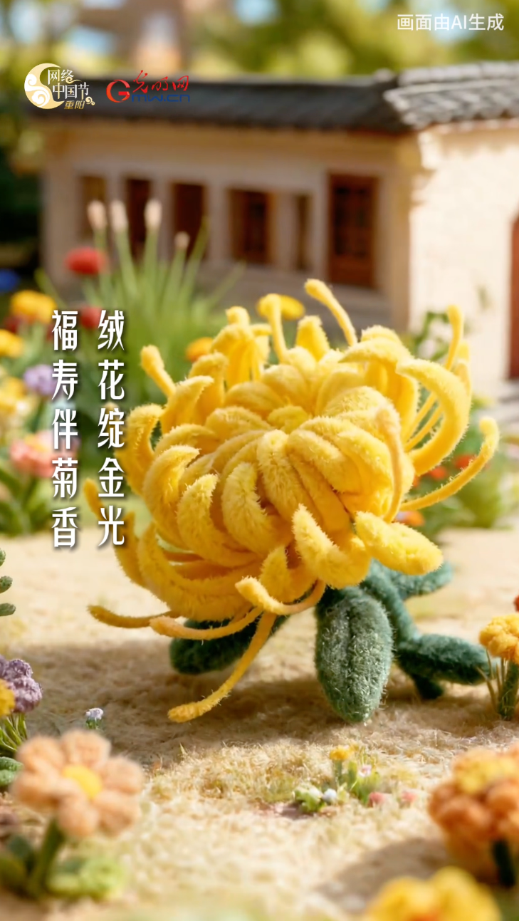 漫动时节丨非遗绒花:菊韵悠,福寿长 漫动时节丨非遗绒花:菊韵悠,福寿长
