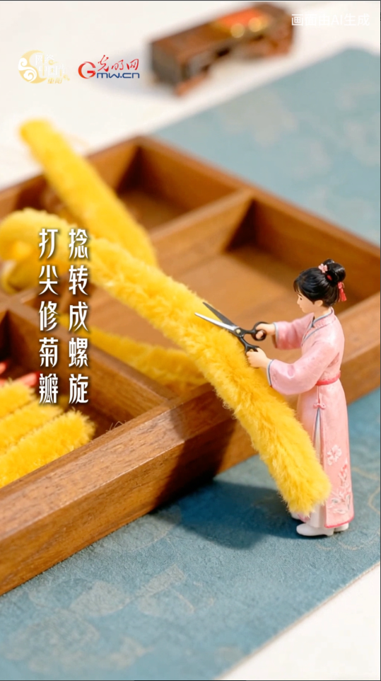 漫动时节丨非遗绒花:菊韵悠,福寿长 漫动时节丨非遗绒花:菊韵悠,福寿长