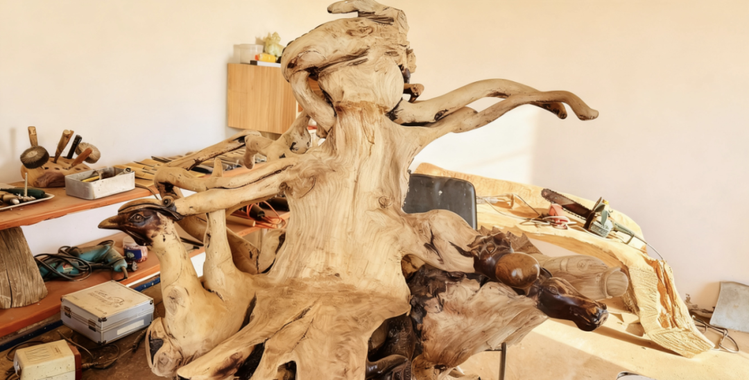 他用20年，把枯根变成“会说话”的传家宝