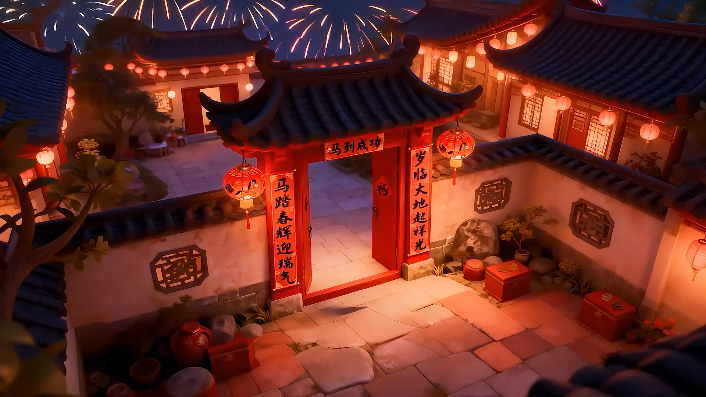 AI动画丨骐骥驰骋，骏马奔腾，祝福祖国繁荣昌盛、新春大吉！