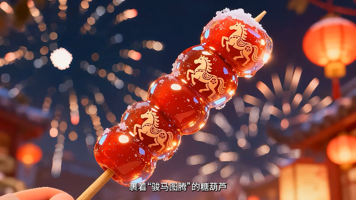 AI动画丨骐骥驰骋，骏马奔腾，祝福祖国繁荣昌盛、新春大吉！