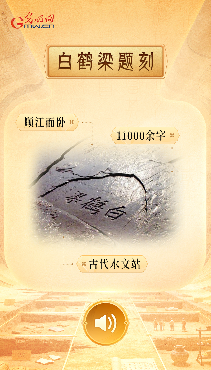 “文物会说话”有声海报|长江的水位记录员 白鹤梁题刻